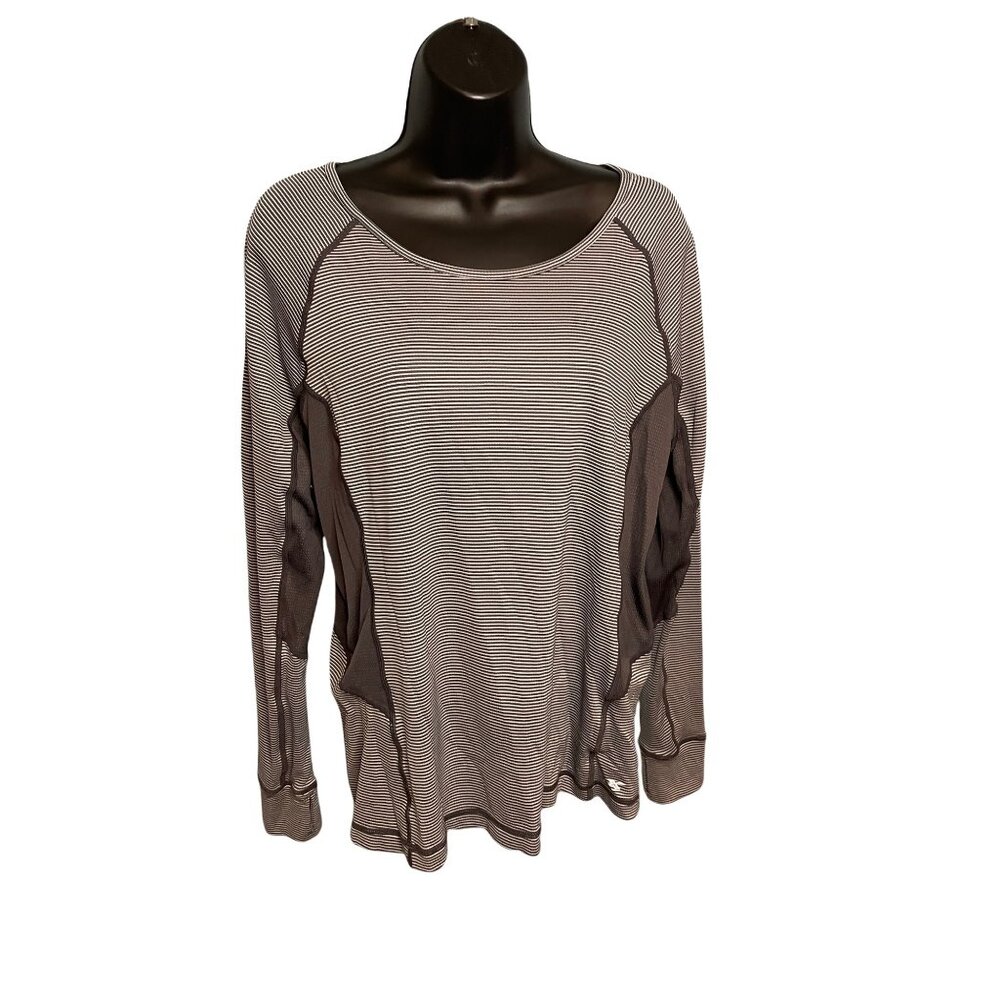 GSX Gander Mountain Large Womens Long Sleeve Striped Performance Shirt